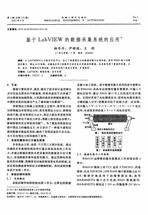 基于LabVIEW的数据采集系统的应用