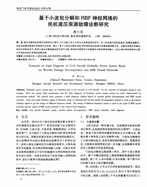 基于小波包分解和RBF神经网络的民机液压泵源故障诊断研究
