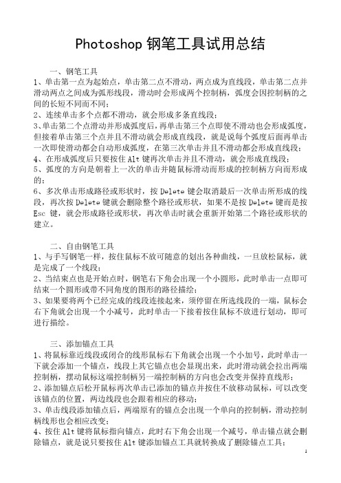 (完整)Photoshop钢笔工具使用总结,推荐文档