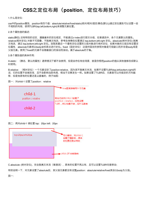 CSS之定位布局（position，定位布局技巧）