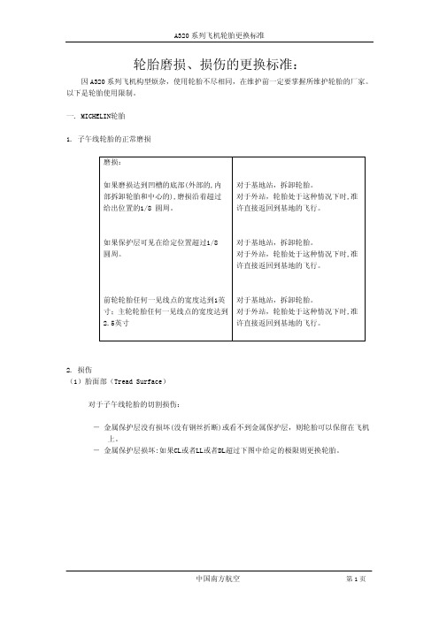 轮胎更换标准