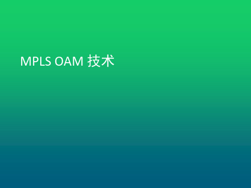 MPLS OAM技术