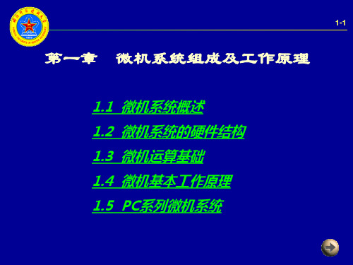 微机原理 第一章 微机系统组成及工作原理