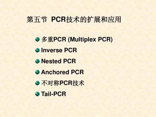 PCR技术的发展和应用-PPT课件