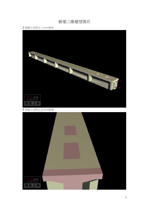 预支T梁三维模型图片