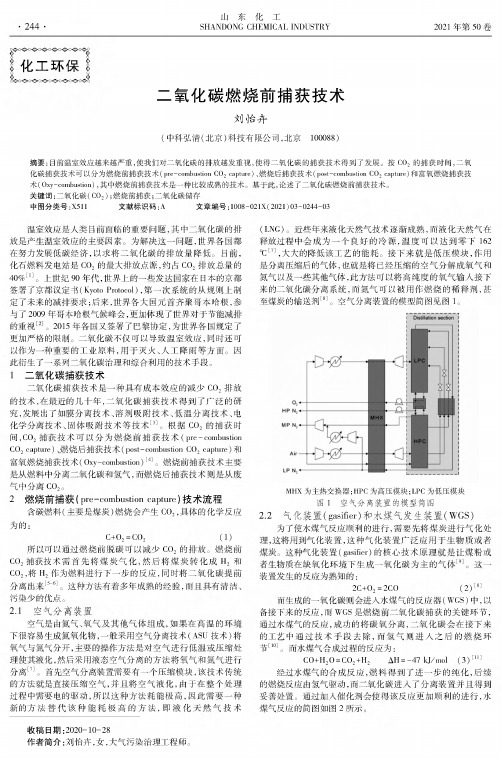 二氧化碳燃烧前捕获技术