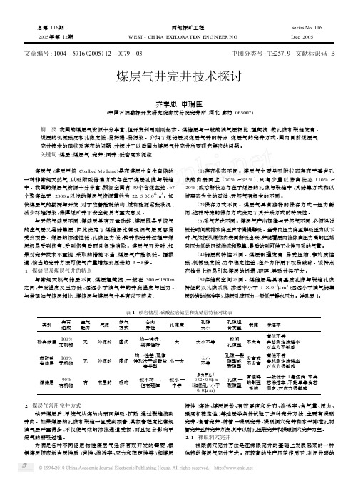 煤层气井完井技术探讨