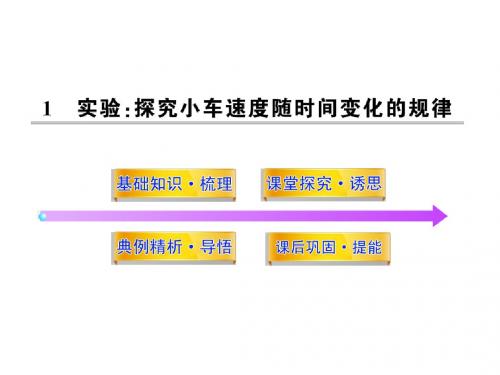 2.1实验：探究小车速度随时间变化的规律(人教版必修1)