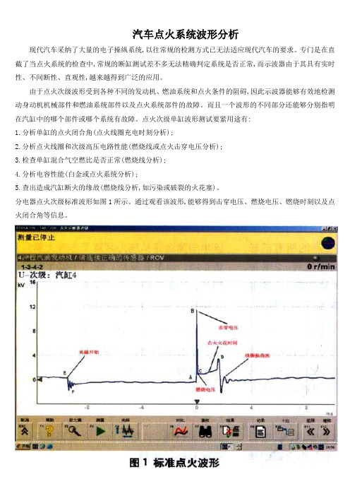 汽车点火系统波形分析