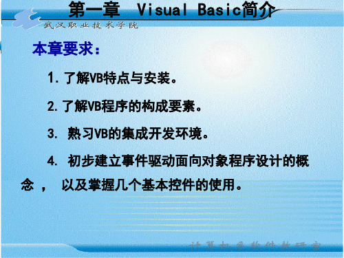 第一章VisualBasic简介