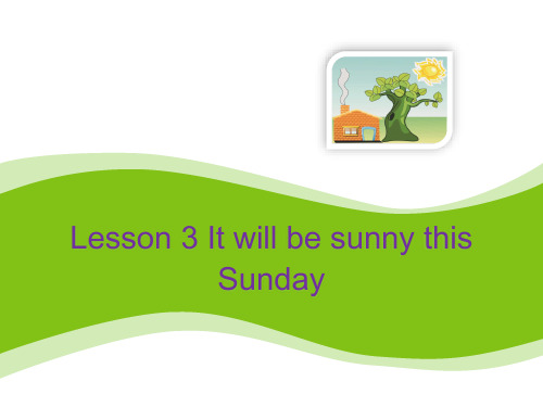 Lesson3ItwillbesunnythisSunday