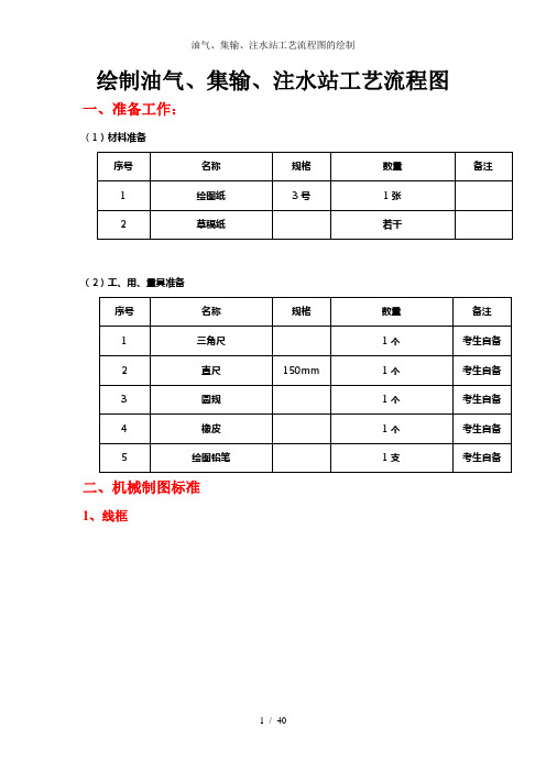 油气、集输、注水站工艺流程图的绘制