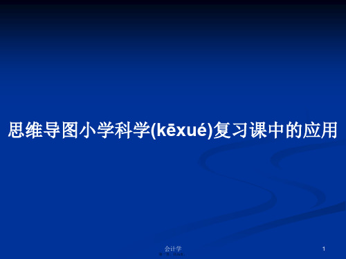 思维导图小学科学复习课中的应用学习教案