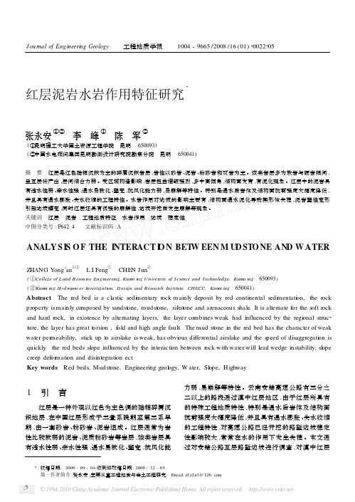 红层泥岩水岩作用特征研究