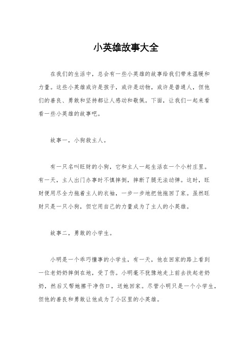 小英雄故事大全