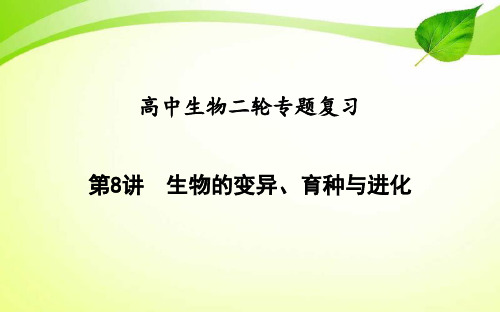 高中生物二轮专题复习:生物的变异、育种与进化 课件高中生物精品公开课