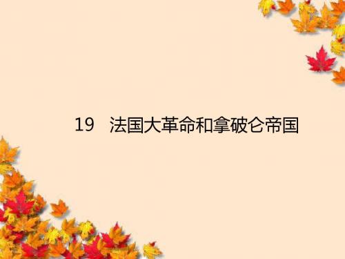 人教版九年级上册历史(2018部编版)第19课 法国大革命和拿破仑帝国课件 (共35张PPT)
