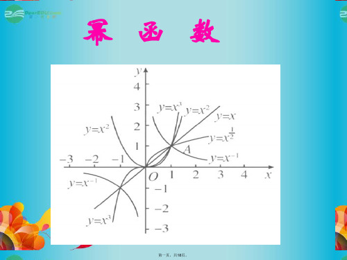 高中数学 2.3幂函数1课件 新人教A版必修1