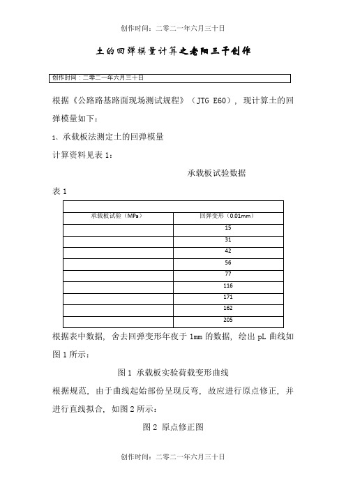 土的回弹模量计算(道路工程)