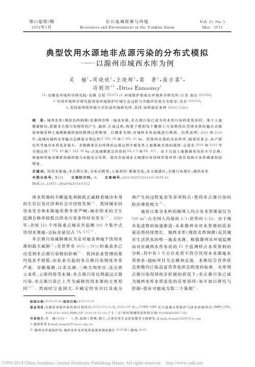 典型饮用水源地非点源污染的分布式