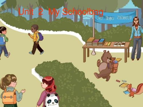 最新人教版PEP英语四年级上册Unit 2 My schoolbag-公开课PPT课件