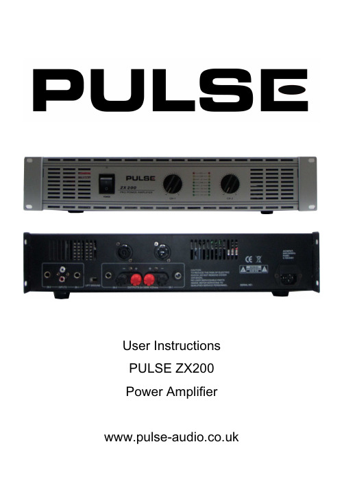 PULSE ZX200 Power Amplifier用户指南说明书