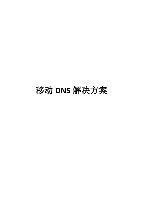 移动dns解决方案