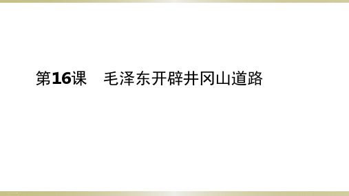 人教部编版八年级历史上册第16课 毛泽东开辟井冈山道路课件(共22张PPT)