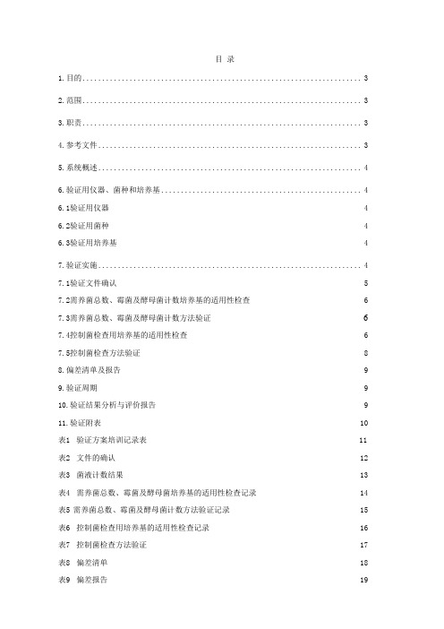 药用炭炭微生物限度验证方案