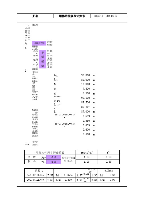 海船结构计算剖析