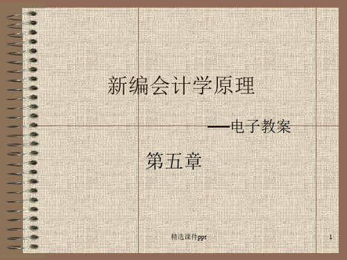 第五章新会计账户分类ppt课件