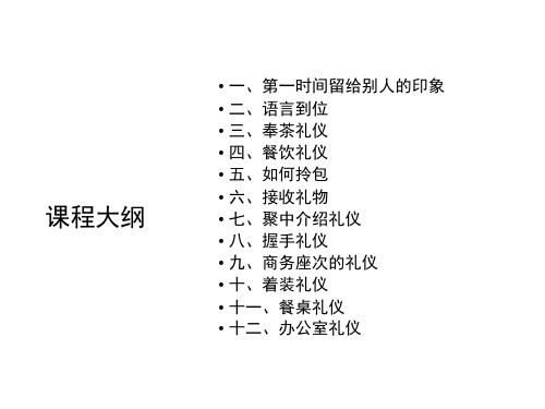 商务礼仪培训课件