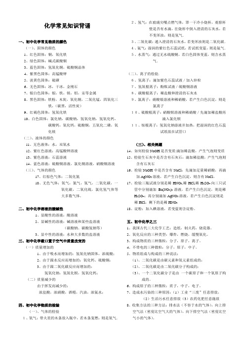 化学知识点