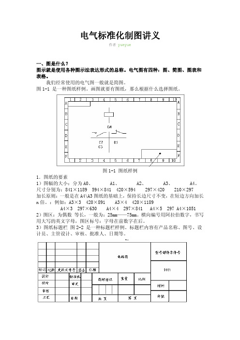 电气标准化制图讲义