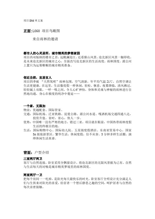DM单文案
