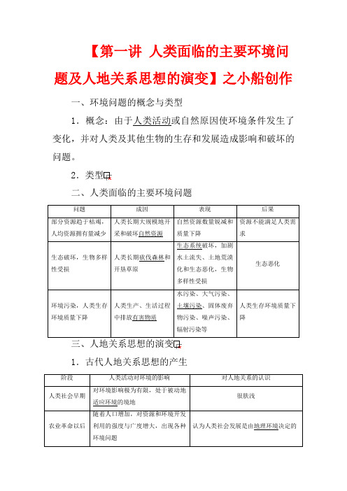 高考地理一轮复习 模块二 第四章 人类与地理环境的协调发展(含解析)