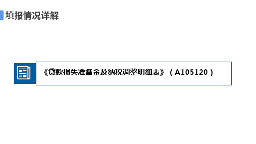 21.《贷款损失准备金及纳税调整明细表》(A105120)