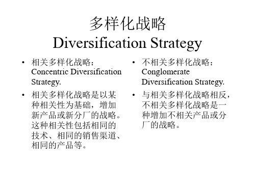 多样化战略_PPT课件