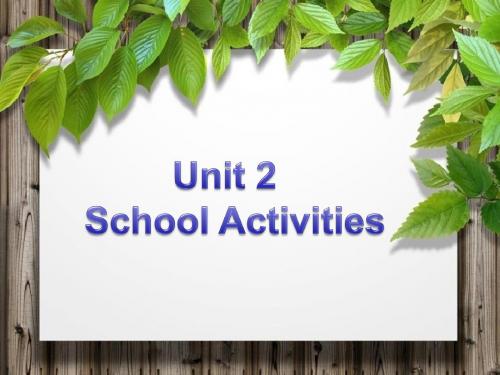 粤教版四年级英语上册课件Unit 2 School Activities