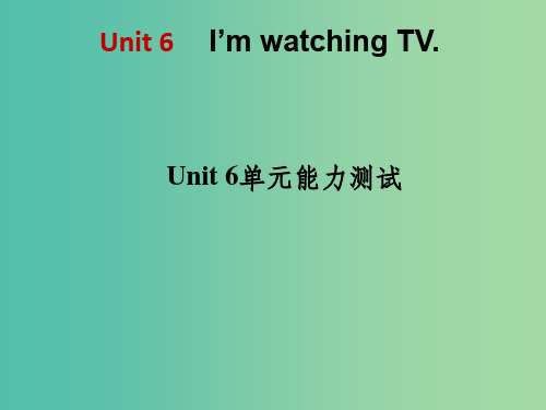 七年级英语下册 Unit 6 I’m watching TV单元能力测试 人教新目标版