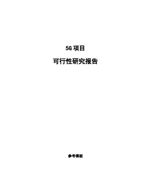 5G项目可行性研究报告