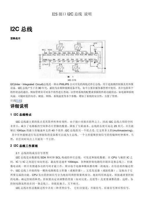 I2S接口说明