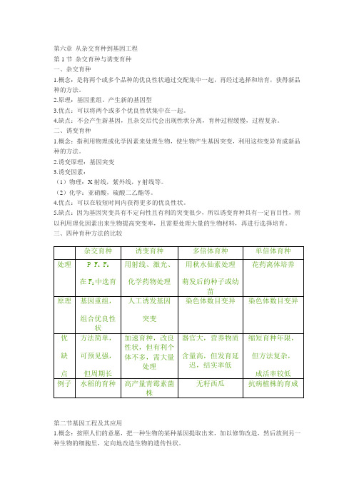 生物必修二五六七章知识点