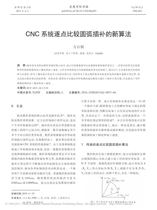 CNC系统逐点比较圆弧插补的新算法