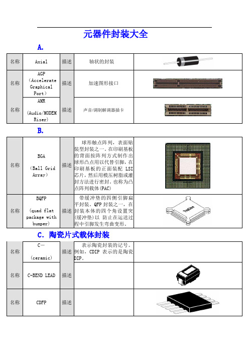 (完整版)元器件封装大全