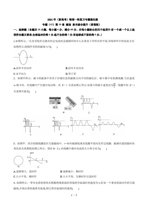 专题(43)第10章 磁场 章末综合提升(原卷版)