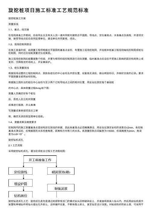 旋挖桩项目施工标准工艺规范标准