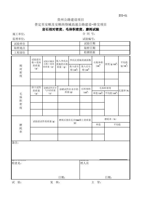 相对密度毛体积密度及磨耗试验