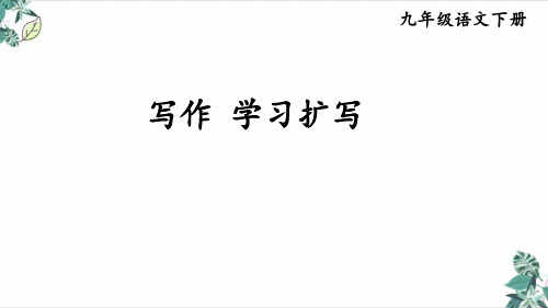 2022届语文部编版九下第一单元写作《学习扩写》PPT精讲课件