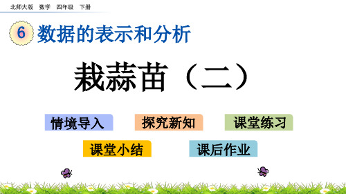 北师大版四年级数学下册《6.4 栽蒜苗(二)》PPT